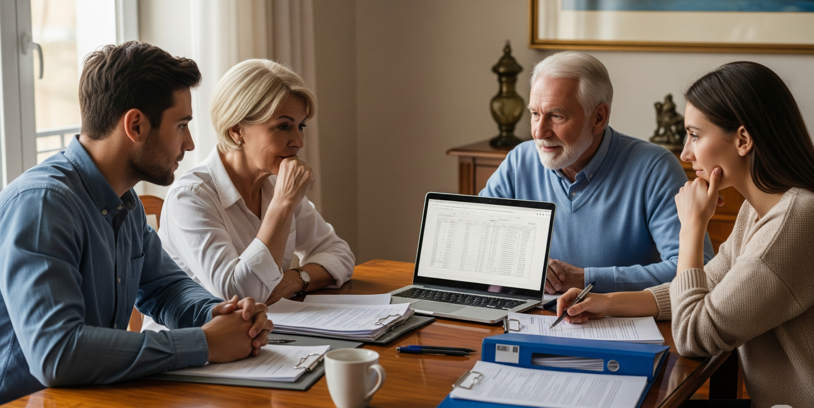 Ομάδα ανθρώπων που συζητούν για μια ασφάλεια